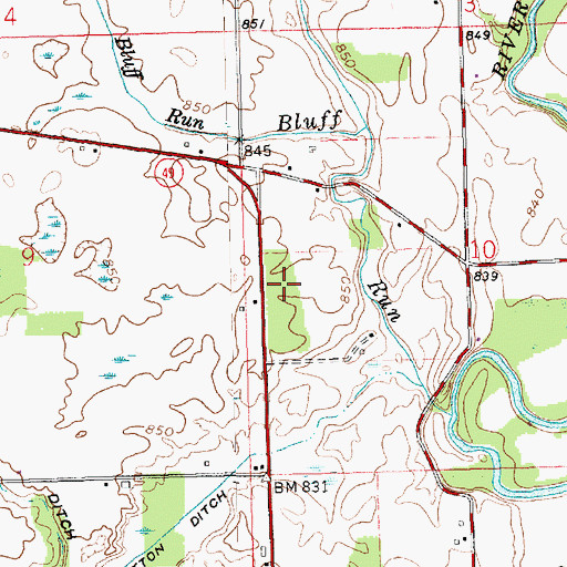 Topographic Map of Valley Springs Addition, OH