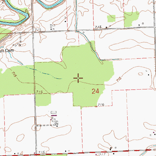 Topographic Map of Goll Woods, OH