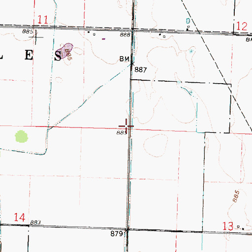 Topographic Map of Whitaker School (historical), OH