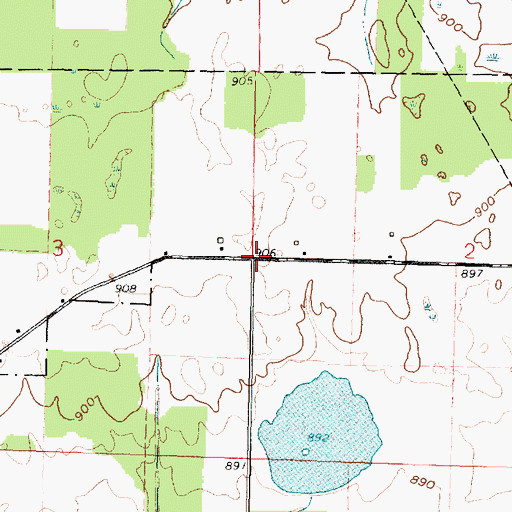 Topographic Map of Fairoak School (historical), OH