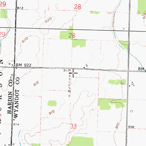 Topographic Map of Mapletop School (historical), OH