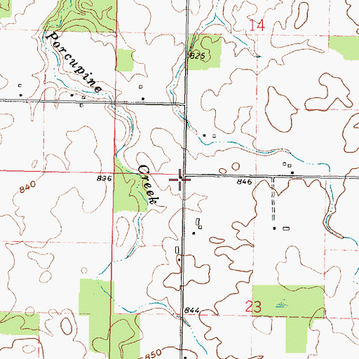 Topographic Map of Oak Grove School (historical), OH