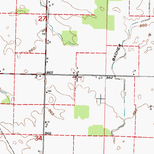 Topographic Map of Otter School (historical), OH