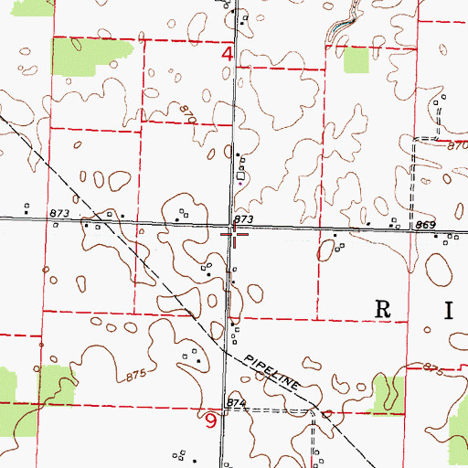 Topographic Map of Hebron Church (historical), OH