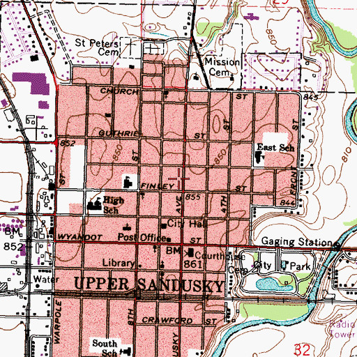Topographic Map of Trinity United Church of Christ, OH