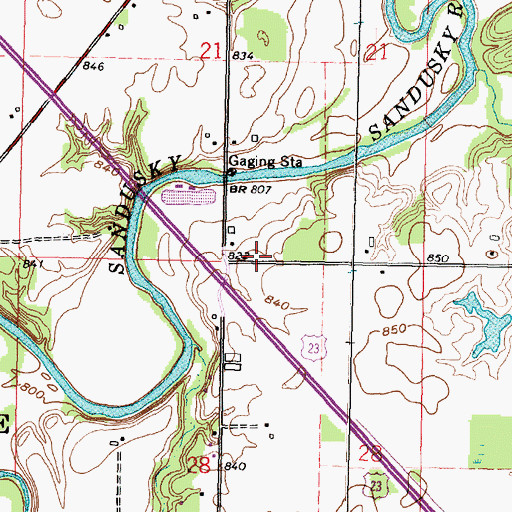 Topographic Map of Wildwood Chapel, OH