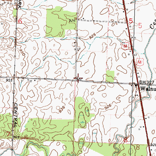 Topographic Map of Beech Grove School (historical), OH