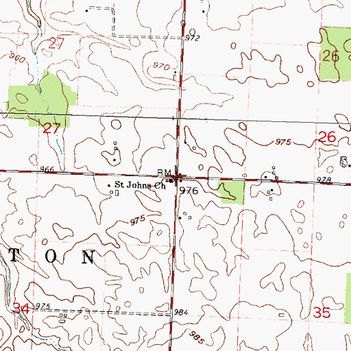 Topographic Map of Blocktown (historical), OH