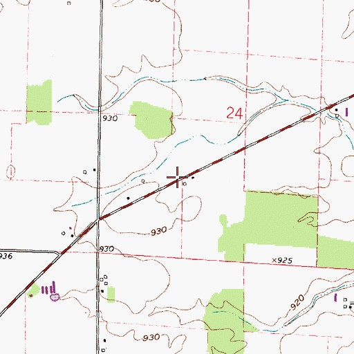 Topographic Map of Bryant School (historical), OH