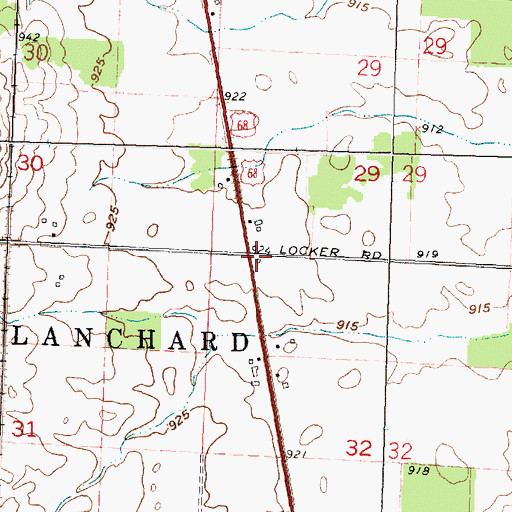 Topographic Map of Buckeye School (historical), OH