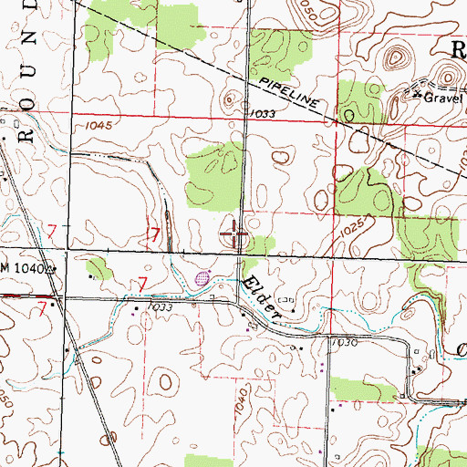Topographic Map of Elder Creek School (historical), OH