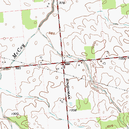 Topographic Map of Flynn School (historical), OH