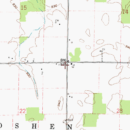 Topographic Map of Georgetown School (historical), OH