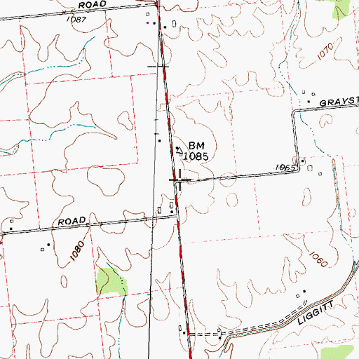 Topographic Map of Graystone School (historical), OH