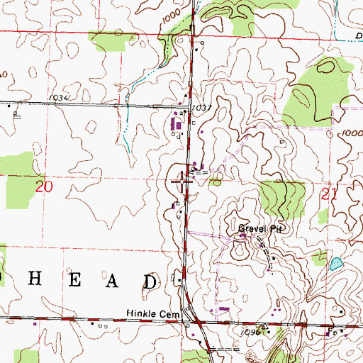 Topographic Map of Hinkle School (historical), OH