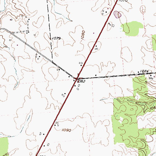 Topographic Map of Kings Corners, OH