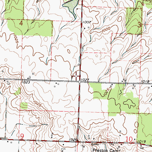 Topographic Map of Kingsley School (historical), OH