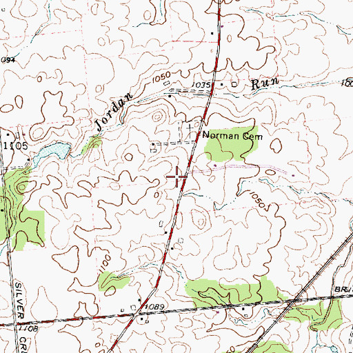 Topographic Map of Norman School (historical), OH