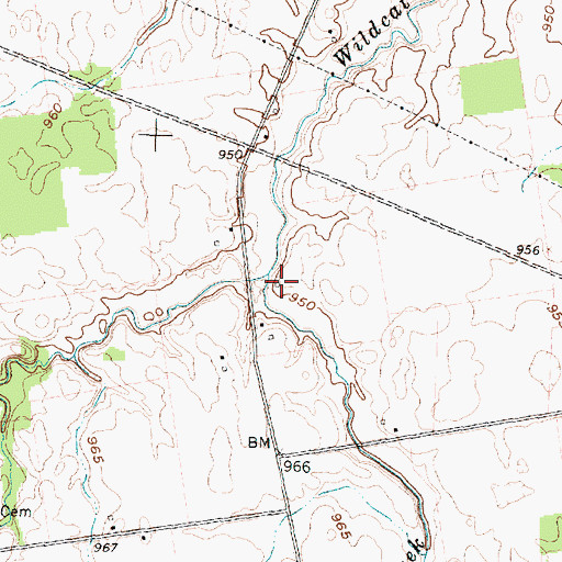 Topographic Map of North Wildcat Creek, OH