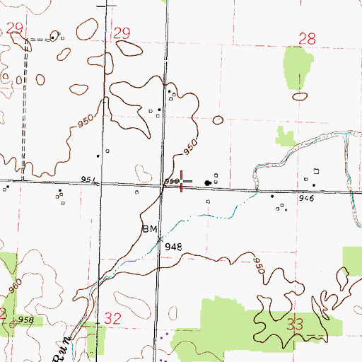 Topographic Map of Pfeiffer School (historical), OH