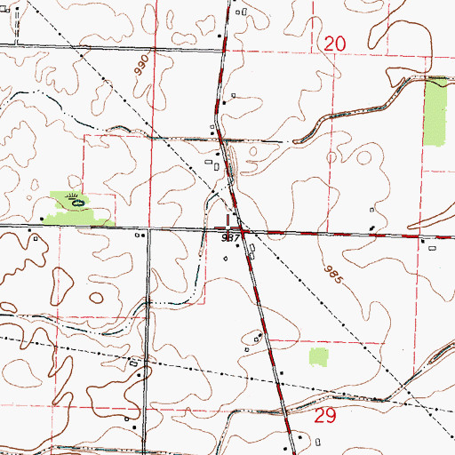 Topographic Map of Pleasant Valley School (historical), OH