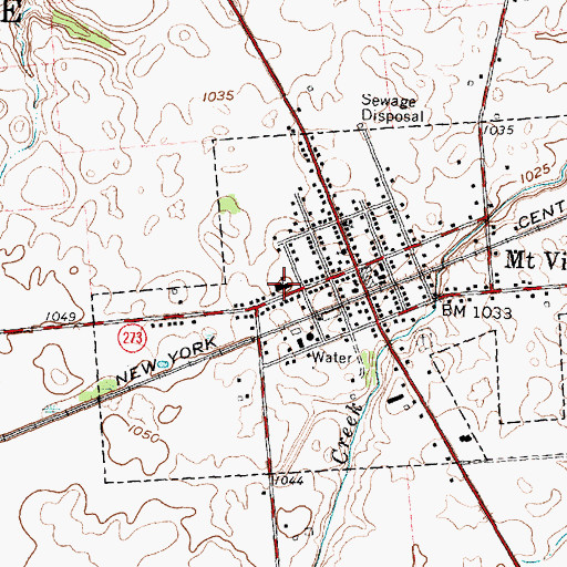 Topographic Map of Ridgemont Elementary School, OH