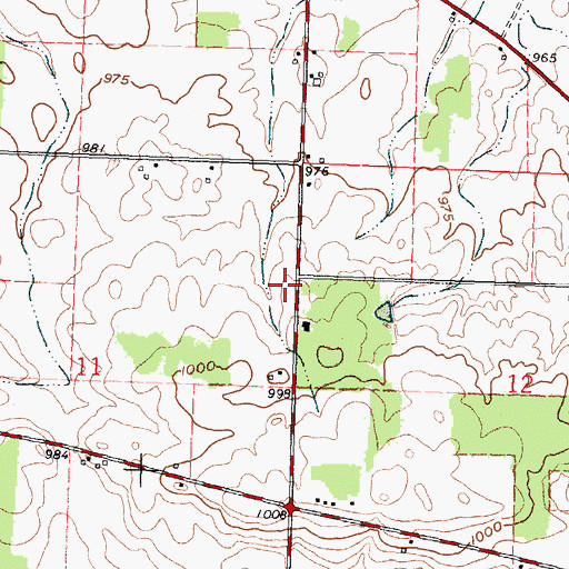 Topographic Map of Rising Sun School (historical), OH