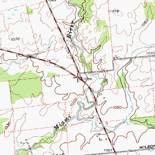 Topographic Map of Roberts School (historical), OH