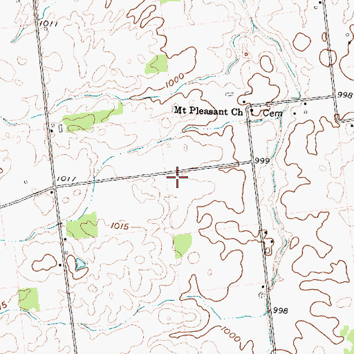 Topographic Map of Schertzger School (historical), OH