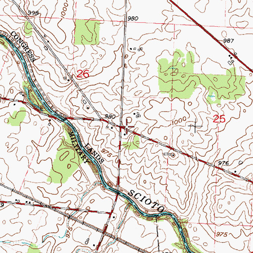 Topographic Map of Schingle School (historical), OH