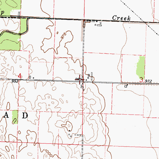 Topographic Map of Shadyvale School (historical), OH