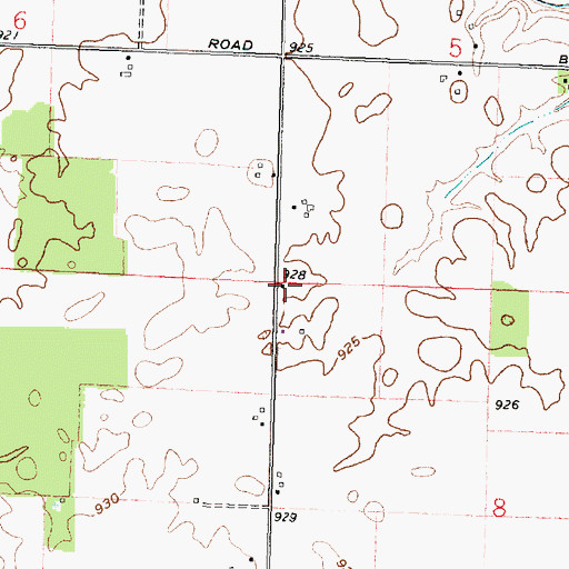 Topographic Map of Sycamore School (historical), OH