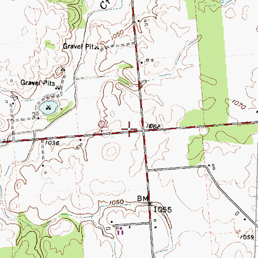 Topographic Map of Taylor Creek School (historical), OH
