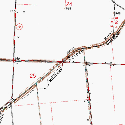 Topographic Map of Twin Branches, OH