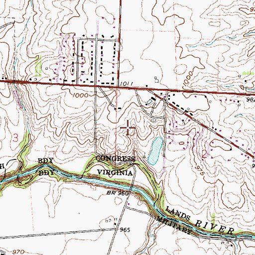 Topographic Map of Veterans Memorial Park, OH