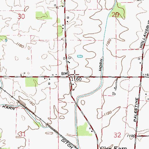 Topographic Map of Dobson School (historical), OH