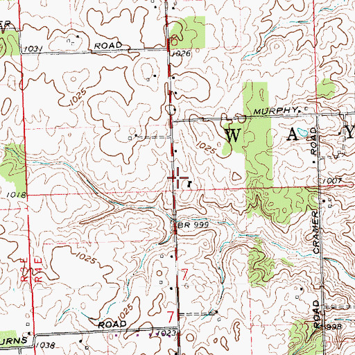 Topographic Map of Frantz School (historical), OH
