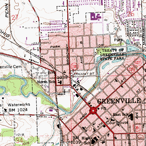 Topographic Map of Garst Museum, OH