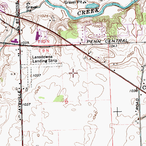 Topographic Map of Greenville Industrial Park, OH