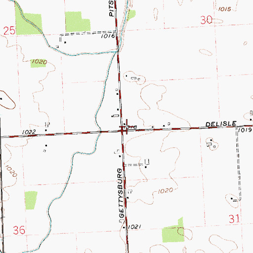 Topographic Map of Heller School (historical), OH