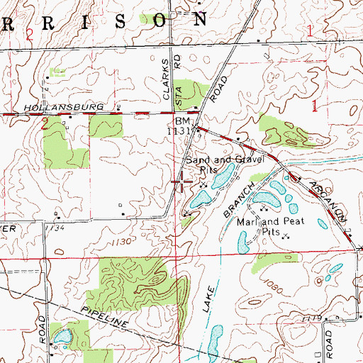 Topographic Map of Lakeview School (historical), OH