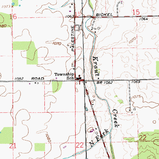 Topographic Map of McClure School (historical), OH
