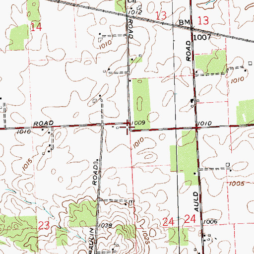 Topographic Map of Miller School (historical), OH