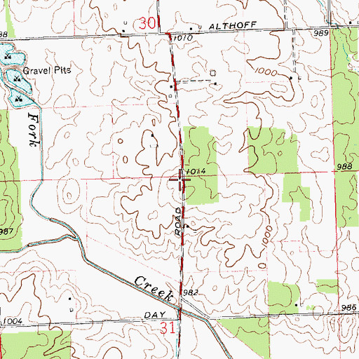 Topographic Map of Nason School (historical), OH