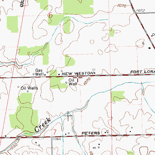 Topographic Map of Oak Grove School (historical), OH