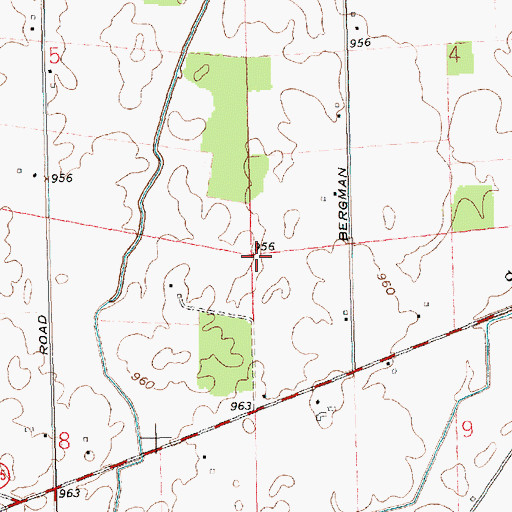 Topographic Map of Poppleman School (historical), OH