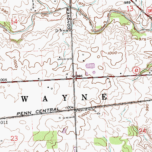 Topographic Map of Reed School (historical), OH