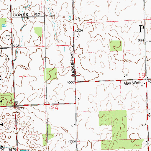 Topographic Map of Straker School (historical), OH