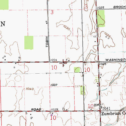 Topographic Map of Tobin School (historical), OH