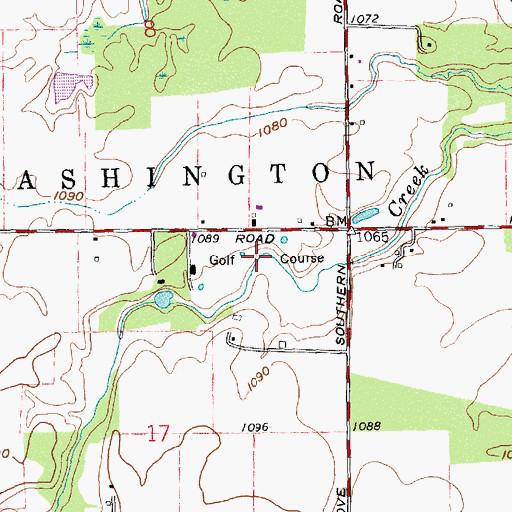 Topographic Map of Union City Golf Course, OH